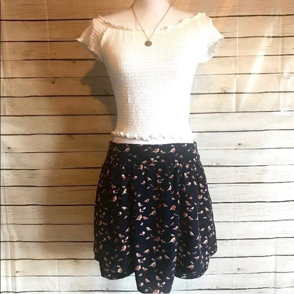 GAP Bird Print Skirt With Pockets Size 2 - Picture 2 of 9